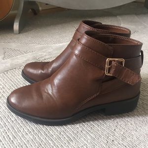 Brown ankle booties